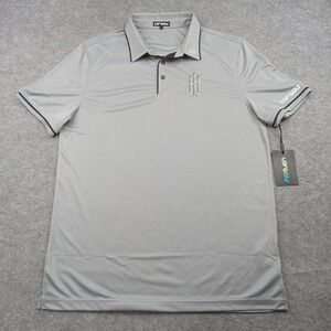 LIV Golf Polo Shirt Mens Large Iron Heads Performance Wicking Tech Club Open Cup